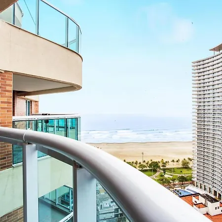 Estanconfor Santos Vista Mar Com Ac, Garagem, Alto 23º Andar Apartment Exterior photo
